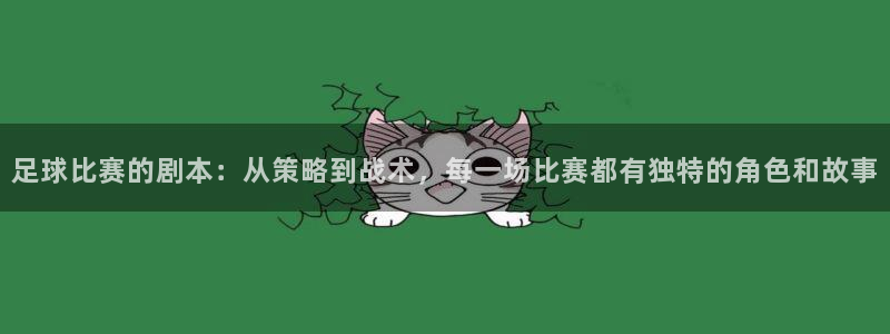  足球比赛的剧本：从策略到战术，每一场比赛都有独特的角色和故事